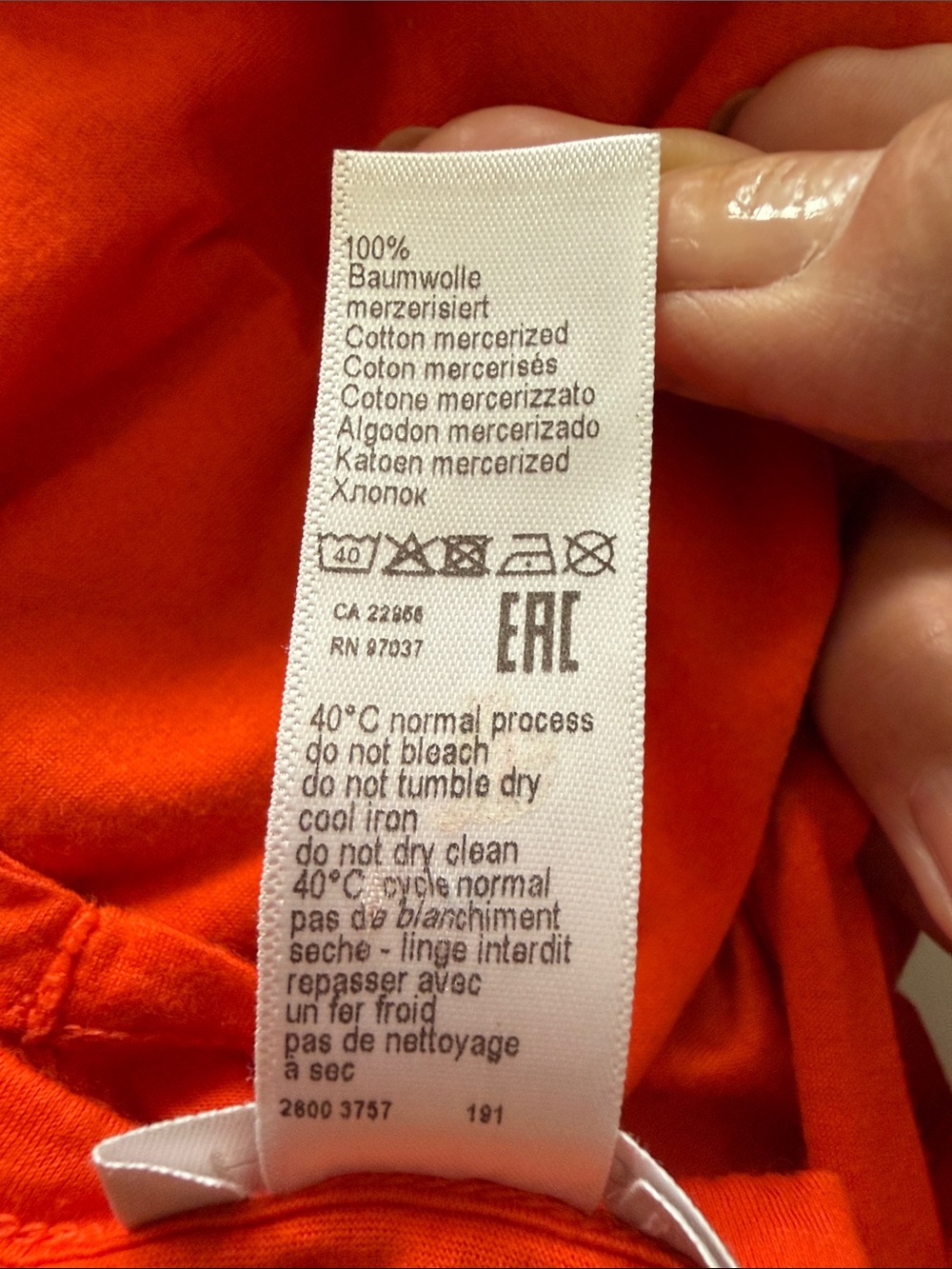 HANRO Orange night dress gown size M - Picture 7 of 7